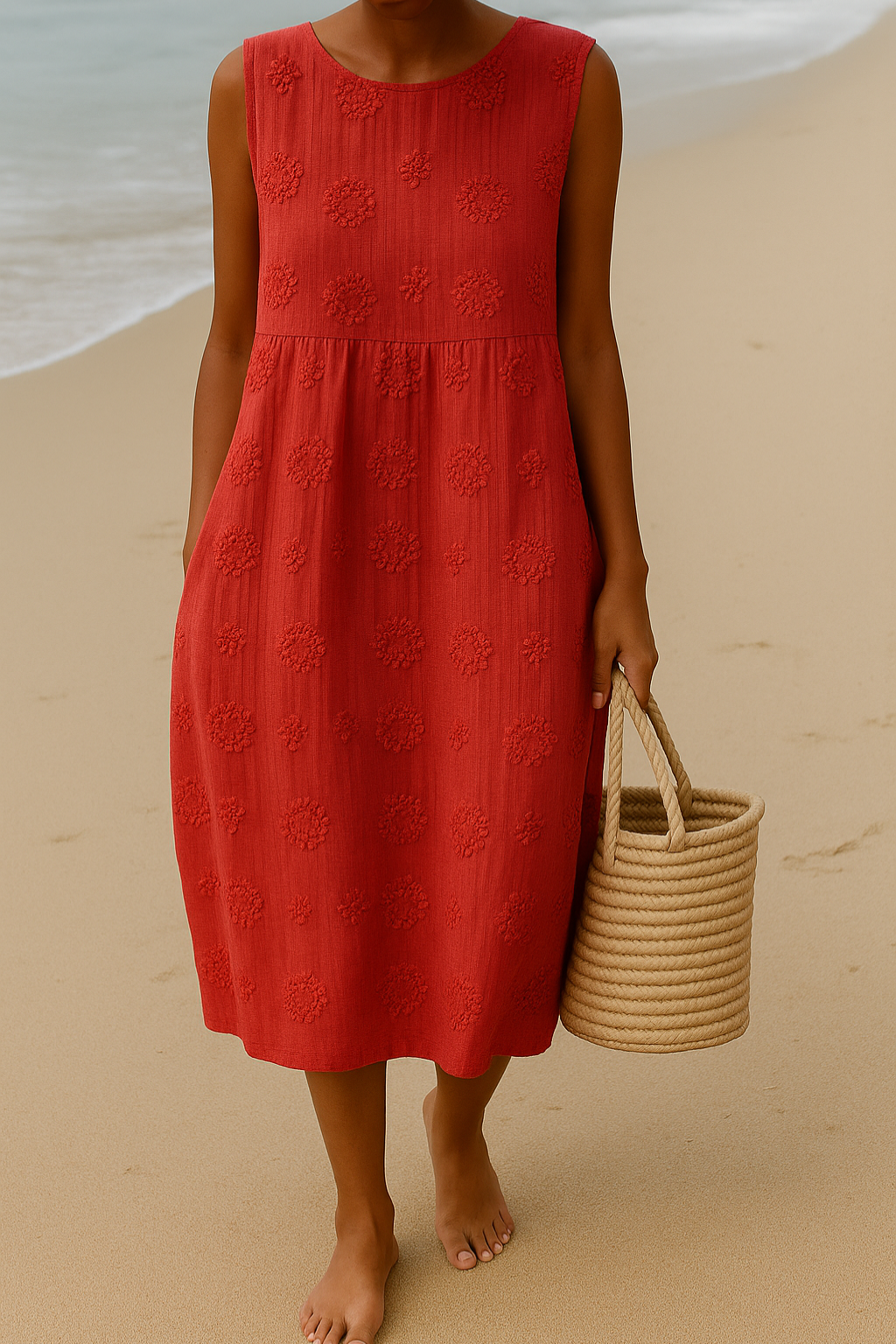 Elena | Abito Ricamato per Eleganza Naturale